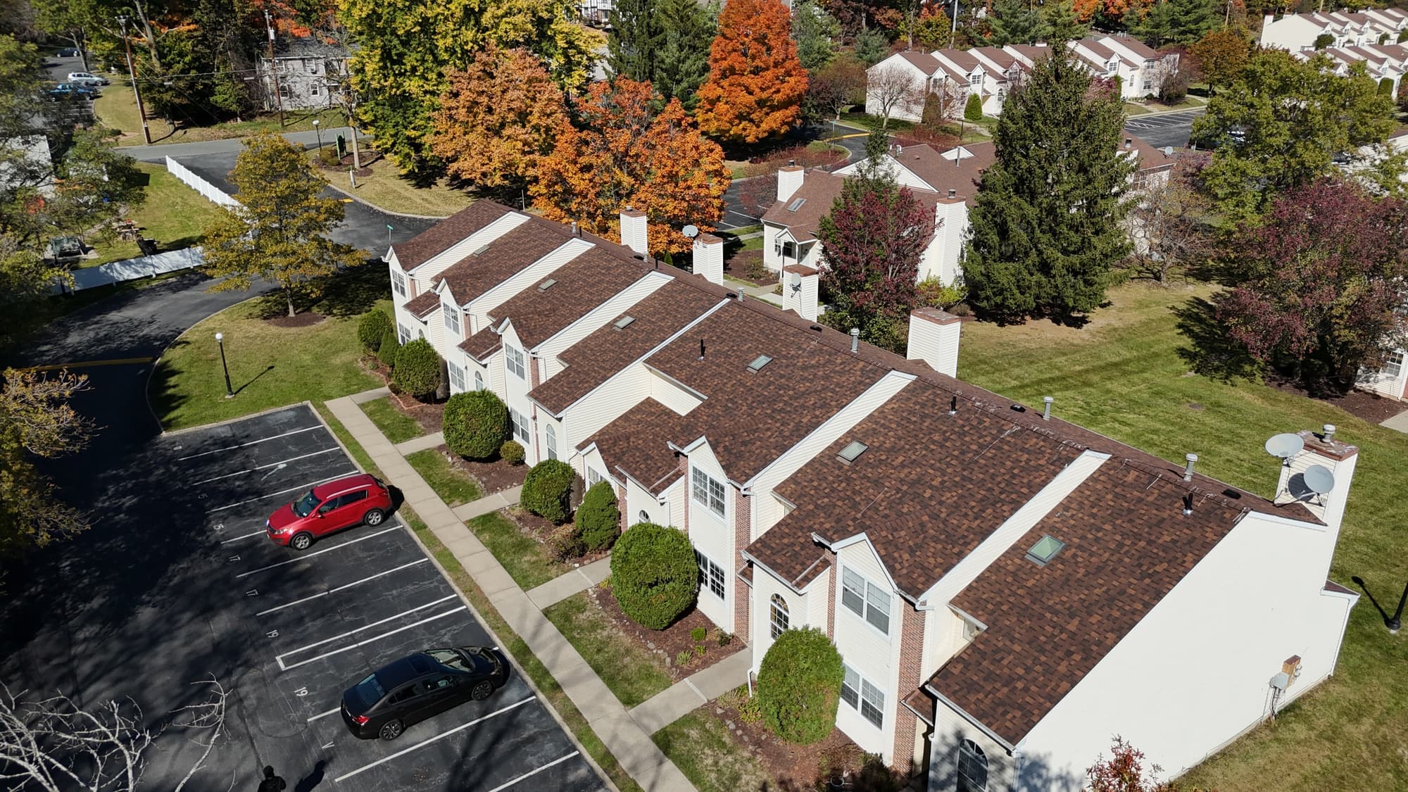 Commercial townhome roofing project in Middletown, NY
